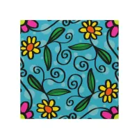 Abstract Floral Wood Wall Art