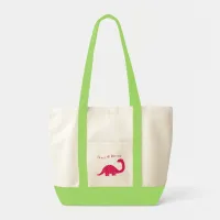 Flower Dinosaur Accent Bag