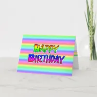 Rainbow LGBT Happy Birthday Card