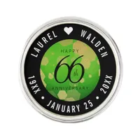 Elegant 66th Titanite Wedding Anniversary Lapel Pin