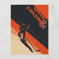 Ice Hockey Speed and Control Postcard