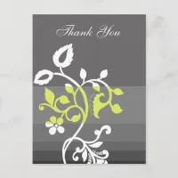 trendy  yellow gray ThankYou Cards