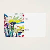 Flower Floral Gift Enclosure Tag