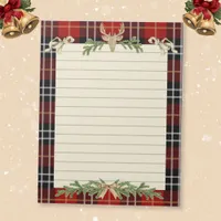 Red Plaid Country Christmas Notepad