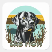 Black Lab | Lab Mom Dog Personalized Square Sticker