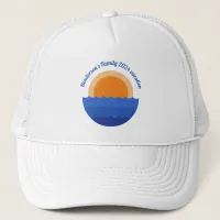 Ocean sunset minimalist scene trucker hat