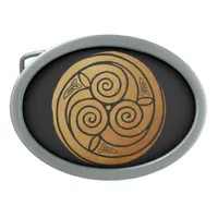 Triple Celtic Knot Swirl Mandala  Belt Buckle