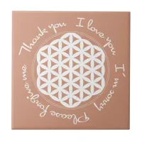 Flower of Life Ho'oponopono Ceramic Tile