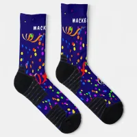 Celebration Confetti Name Blue High-Performance Socks