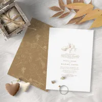 Golden Leaf Wedding Rehearsal Dinner ID655 Invitation