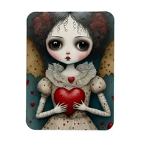 Adorable Gothic Valentine Doll Magnet