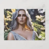 Forest Goddess Dressed in Silver Postcard