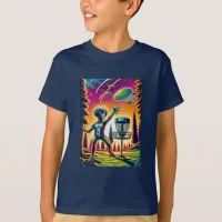 Extraterrestrial Alien Disc Golfing  T-Shirt