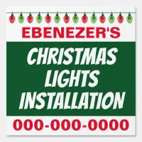 12” x 12” Christmas Lights Installation Yard Sign