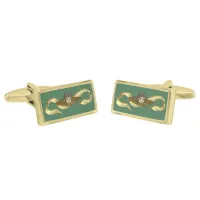 Golden Cherub Ribbon Cufflinks