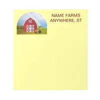 Add Your Name to Red Barn with Blue Sky Notepad