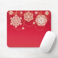 Red Stylish Merry Christmas Mouse Pad