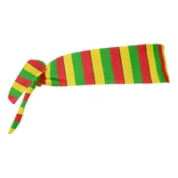 Red Gold Green Rasta Striped Tie Headband