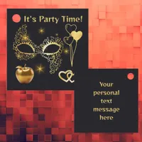 Gold Masquerade It's Party Time | Favor Tags