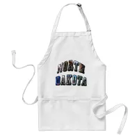 North Dakota Picture Text Adult Apron