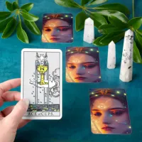 Glowing Goddess of Light Digital Fantasy Art Tarot