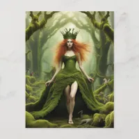 Moss Fairy Protector of the Forest Postcard