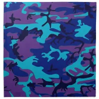 Camouflage Dark Blue & Purple Pattern Cloth Napkin