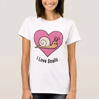 snail lover bright colorful snails cute T-Shirt