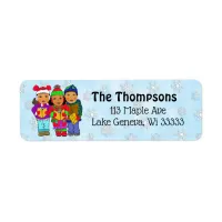 Christmas Carolers Label