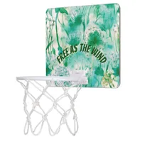 Elegant Dandelion Monogram Green and White | Mini Basketball Hoop