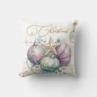  Christmas Soft Pastels Ornament Throw Pillow