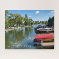 McHenry, Illinois River Walkway on the Fox River  Jigsaw Puzzle