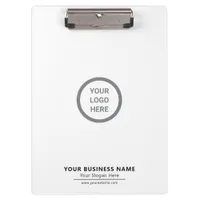 Modern Minimalist White Business Logo Promotional Clipboard