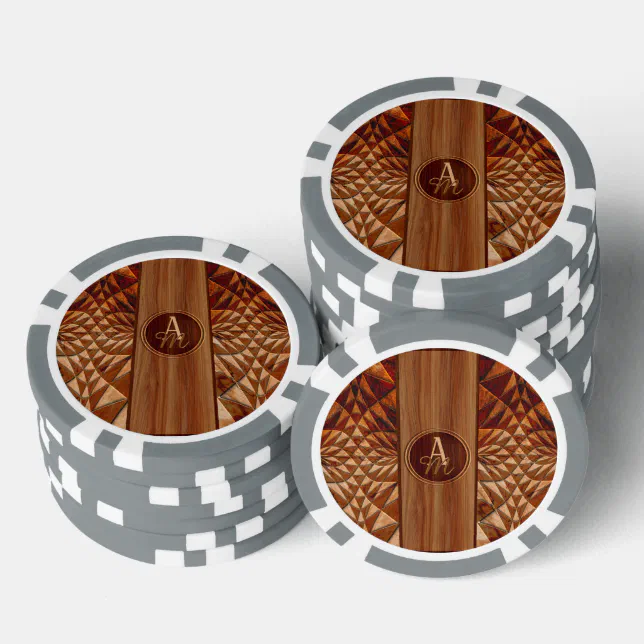 Wood Pattern Poker Chips