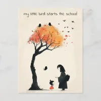 Japanese Schoolgirl and Her Mother Postcard