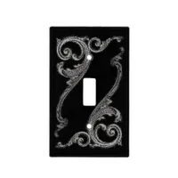 Elegant Goth Swirl Design Switch Plate