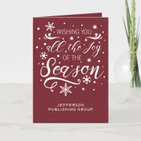 Red and White Elegant Modern Company Holiday