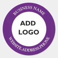 Personalized Business Logo   Classic Round Sticker