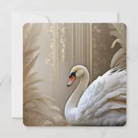 *~* White Swan SC1 Majestic Beautiful  Holiday Card