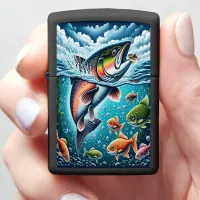 Leaping Aquatic Symphony Zippo Lighter