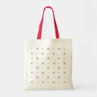 Christmas snowflakes and dots pattern tote bag