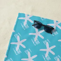 Modern Starfish Coastal  Beach Towel