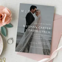 Simple Full Photo Overlay Wedding Invitation