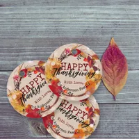 Thanksgiving Autumn Wreath With Assorted Foliage Favor Tags