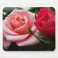 Mothers Day Pink and Red Rose Mouse Pad