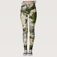 A Field of Oxeye Daisies Leggings