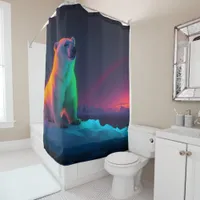 Polar Serenity in Pastels Shower Curtain