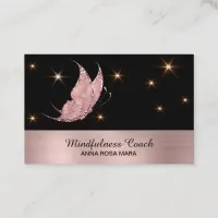 *~* Rose Gold Butterfly Mystical Magical Stars Business Card