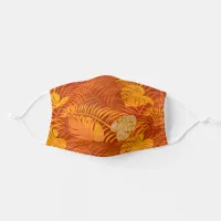 Orange and Yellow Tropical Palm Leaf Adult Cloth Face Mask