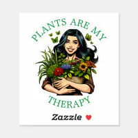 Plants are my Therapy | Funny Plant Addict Sticker